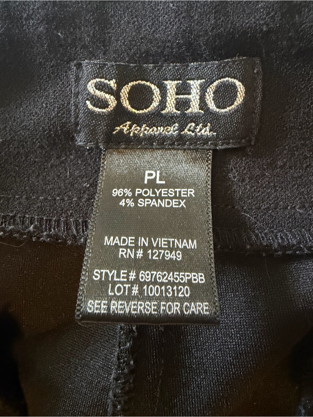 Soho Black Slacks - Picture 5 of 5